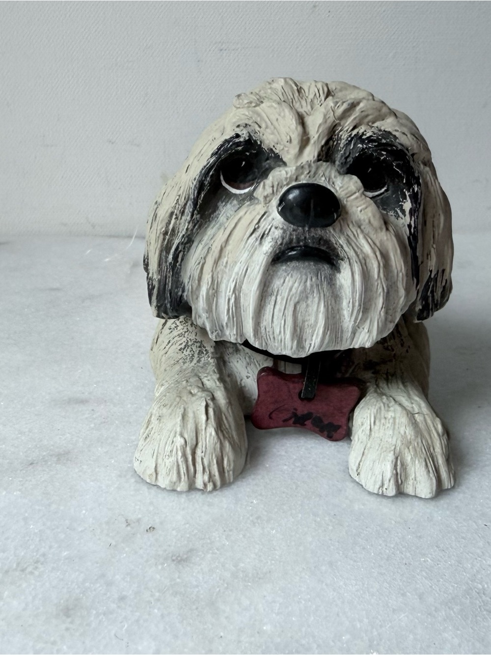 Decorative Shih Tzu dog figurine Cream Dog Figurine Pet Accent